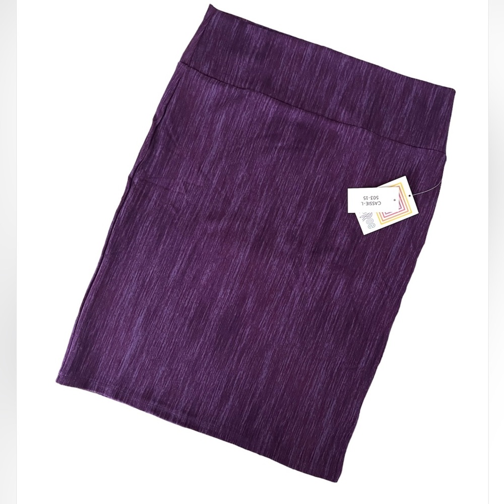 LuLaRoe Cassie Pencil Skirt • Purple Heather - Picture 3 of 6